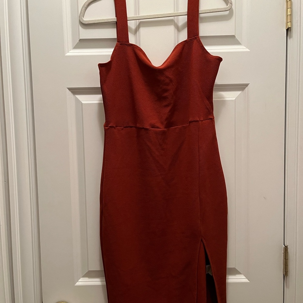 Elegant Rust Dress